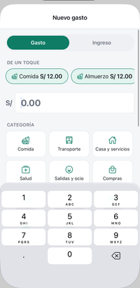 Log an expense in seconds